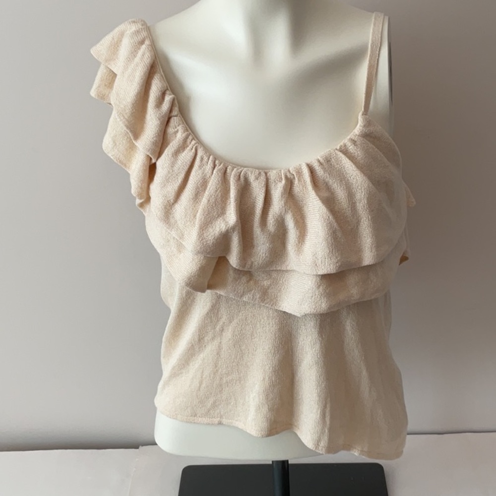 Zara One Shoulder Ruffle Top - Picture 2 of 8